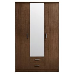 Compton Triple Wardrobe, Walnut-Effect