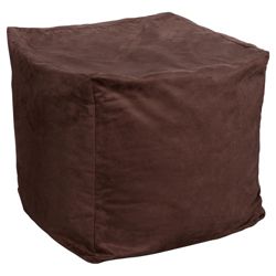 Faux Suede Bean Cube, Chocolate