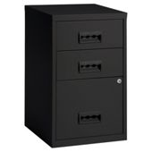 Pierre Henry A4 3 Drawer Combi Filing Cabinet, Black