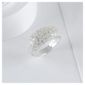Sterling Silver Pave Set Crystal Ring, Small
