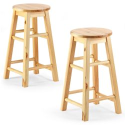 Pair of stools, pine