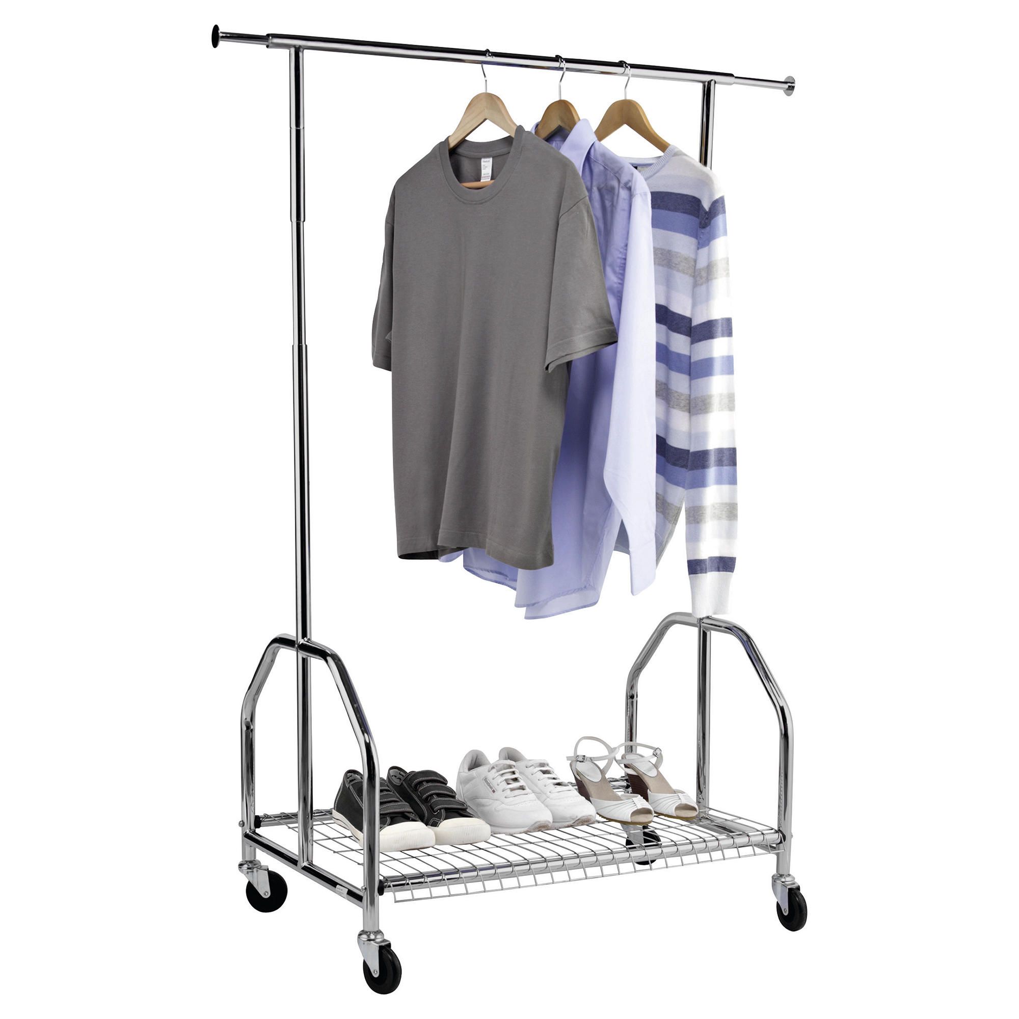 Tesco Stainless Steel Garment Rail with shelf