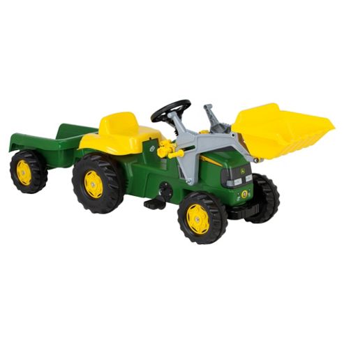 Image of John Deere Tractor Pedal Ride-on With Trailer & Scoop