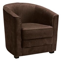 Miami Faux Suede Chair, Brown