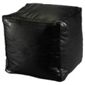 Faux Leather Bean Cube, Black