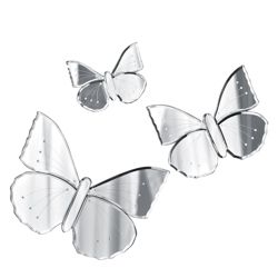 Venetian Set Of 3 Butterfly Mirrors
