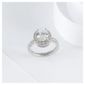 Sterling Silver Cubic Zirconia Cocktail Ring, Large