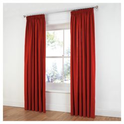 Tesco Plain Canvas Unlined Pencil Pleat Curtains W229xL183cm (90x72