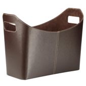 Faux Leather Magazine Rack