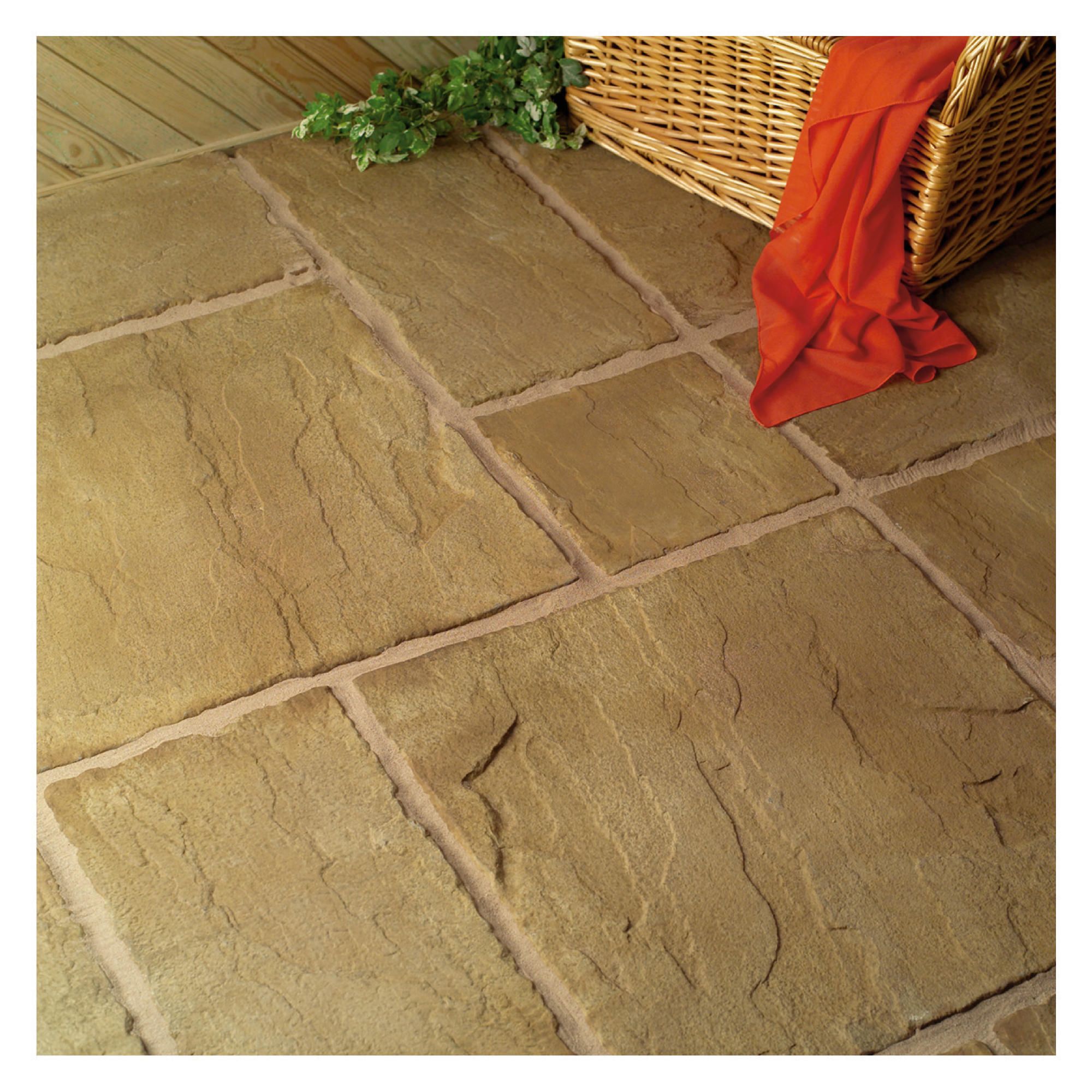 Lincoln Weathered Bronze 600x300x38mm Paving Slabs 50pc