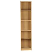 Fraser 5 Shelf Bookcase, Oak-effect