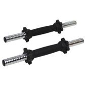 One Body 2 x 14 Inch Threaded Spinlock Dumbbell Bar with Collars