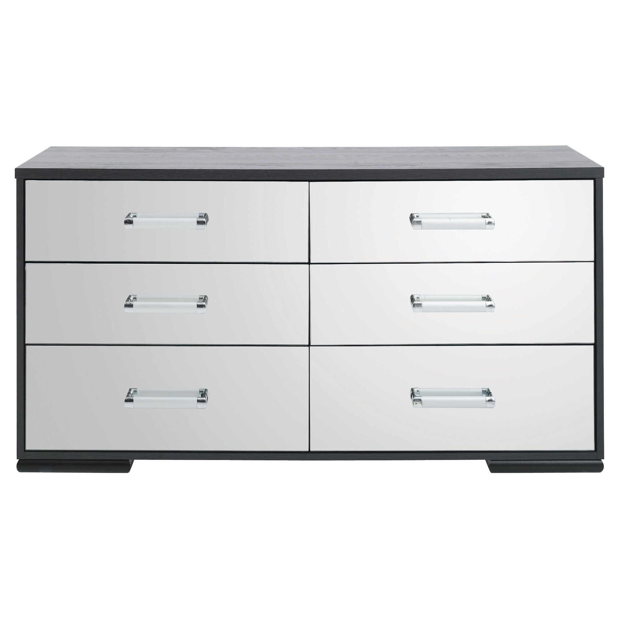 Sophia 6 Drawer Wide Chest Mirrored at Tesco Direct