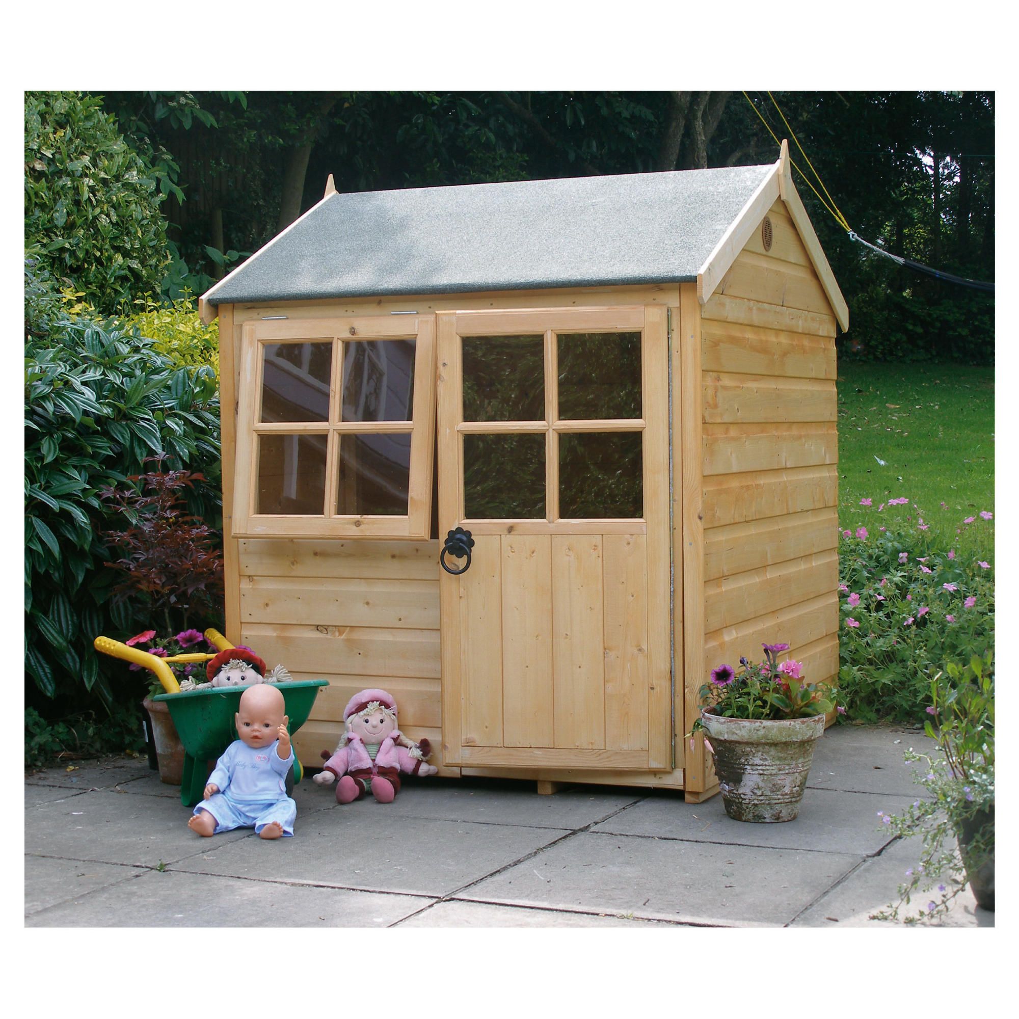 4ft x 4ft Finewood Pumpkin Wooden Playhouse with Installation at Tescos Direct