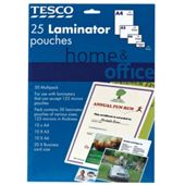 Tesco Home & Office A4 Laminator Pouches 25 pack