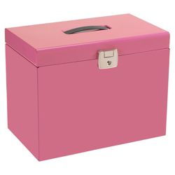 Metal File Box, Pink