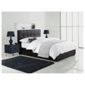 Orleans King Faux Leather Storage Bed, Black