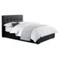 Orleans Double Faux Leather Storage Bed, Black