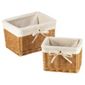 Tesco Wicker Lined Baskets set Of 2 Honey colour
