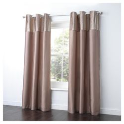 Tesco Velvet Taffeta Curtains Lined Eyelet W137xL183cm (54x72