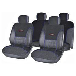 Autocare AC1653 TARGA SEAT COVER SET BLACK AND BLUE