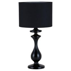 Tesco Lighting Spindle Table Lamp, Black