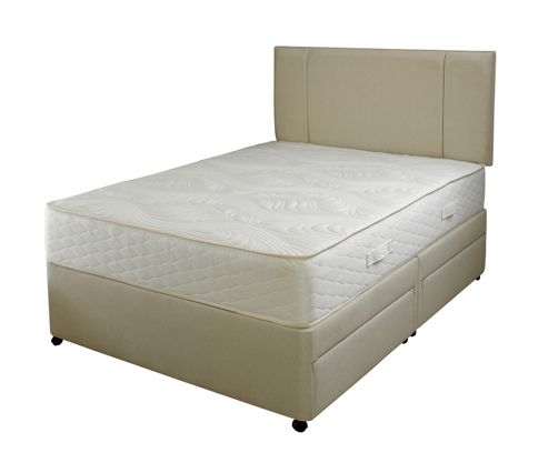 Image of Slumberland 1000 Memory Pocketflex 4 Drawer Double Divan Bed, Eggshell