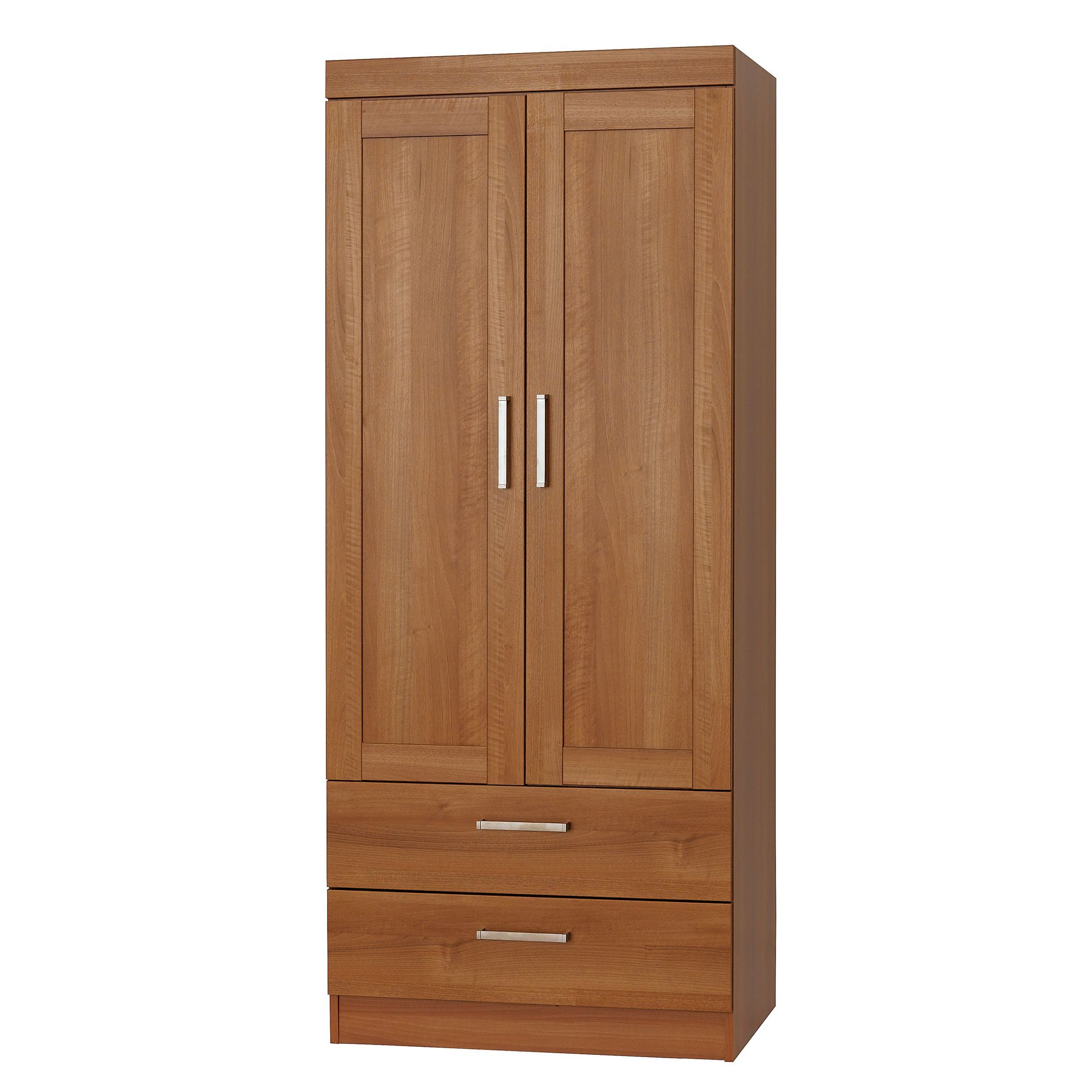 Alto Furniture Visualise Alive Combi Two Drawer Wardrobe in Natural Aida Walnut at Tesco Direct