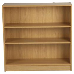 Fraser 3 Shelf Wide Bookcase, Oak-effect