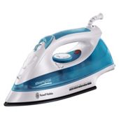 Russell Hobbs 15081 anti drip Iron with Ceramic Plate - White/Blue