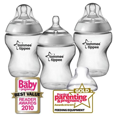 Image of Tommee Tippee Closer To Nature Easi-vent Bottle X 3