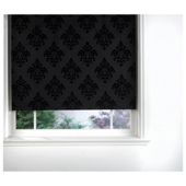 Designed Roller Blind, Regal Black 90Cm
