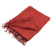 F&F home Chenille Throw- Berry