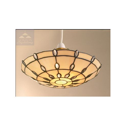 Image of Loxton Lighting Jewel Uplighter In Clear / Beige