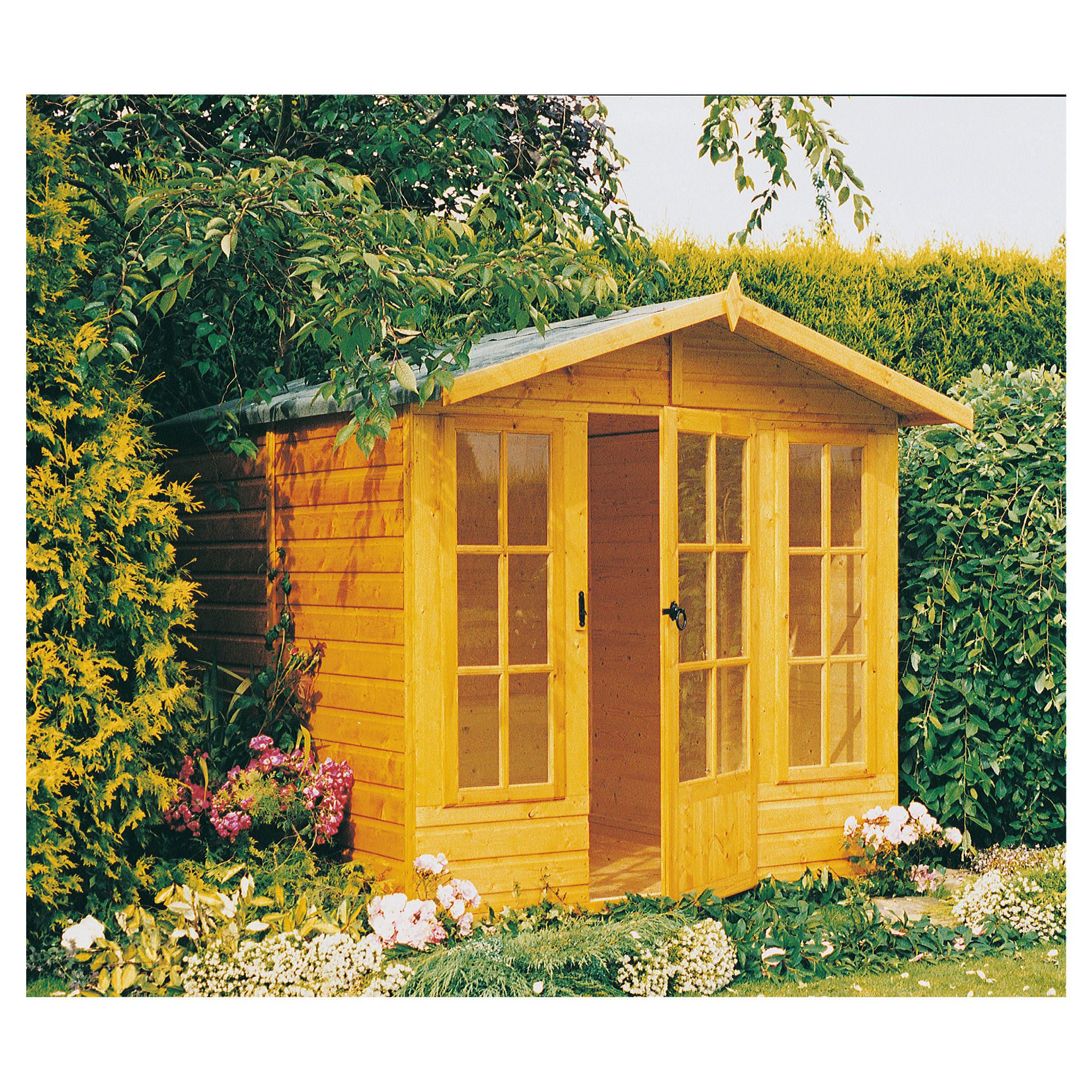 10x7 Chatsworth Finewood Wooden Summerhouse with Installation at Tesco Direct