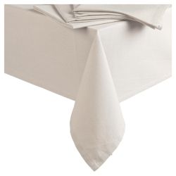 Tesco Tablecloth & Set of 4 Napkins, Cream