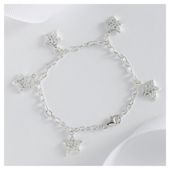 Sterling Silver Cubic Zirconia Star Bracelet