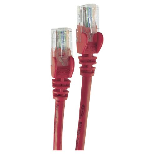 Image of Belkin Cat5 Ethernet Networking Cable 2m Red