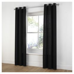 Tesco Plain Canvas Unlined Eyelet Curtains W229xL137cm (90x54