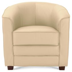 Miami Leather Chair, Ivory