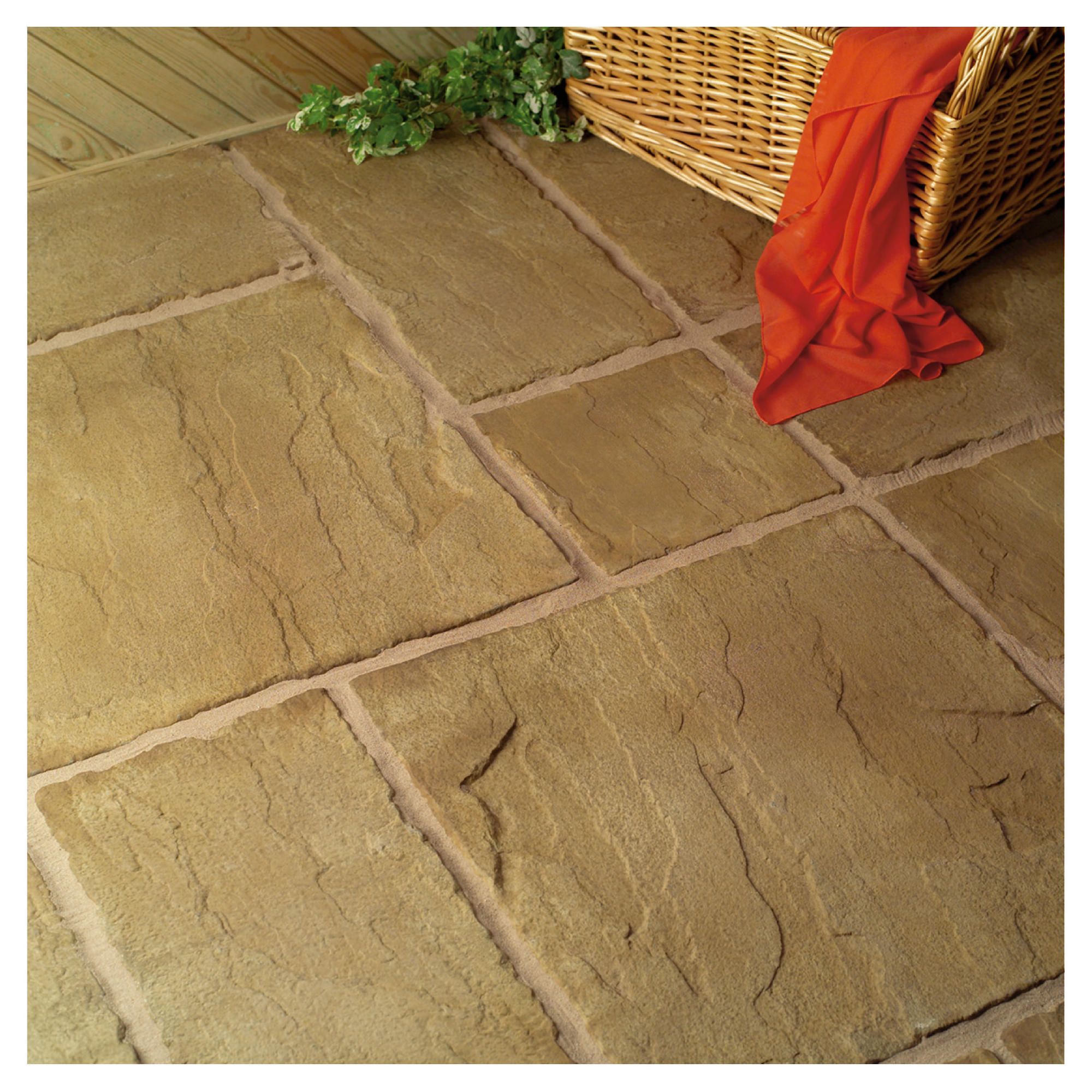 Lincoln Weathered Bronze 300x300x38mm Paving Slabs 75pc