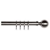 Bay Window Pole Kit Satin Steel – 200cm