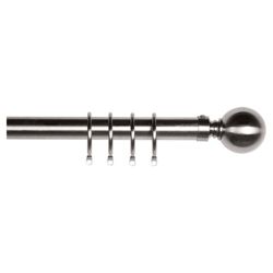 Bay Window Pole Kit Satin Steel – 200cm