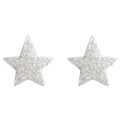 Sterling Silver Cubic Zirconia Star Earrings