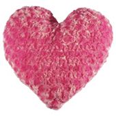 Tesco Kids Rose Fur Heart Cushion, Pink