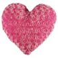 Tesco Kids Rose Fur Heart Cushion, Pink
