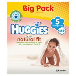 Huggies Natural Fit Size 5 Big Pack (x58)
