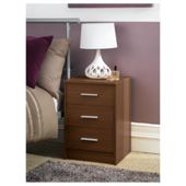 Compton Bedside Chest, Walnut-effect