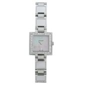 Pulsar Ladies Silver Square MOP Set Watch