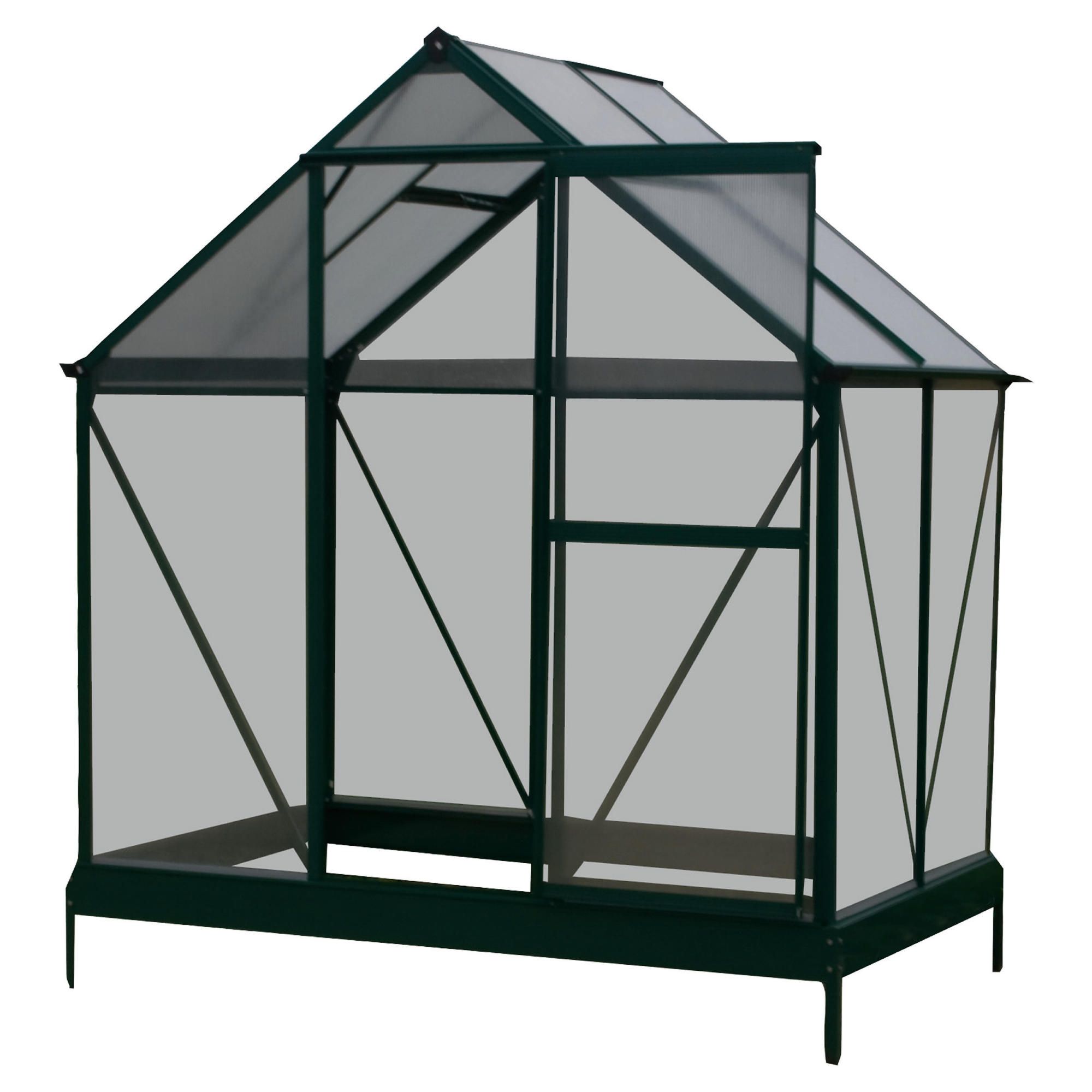 4 x 6 Aluminium & Polycarb Greenhouse at Tesco Direct